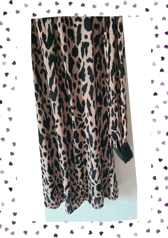 Vestido de camisa de leopardo Last Queen T36-44 - fluido y bohemio elegante – photo 9